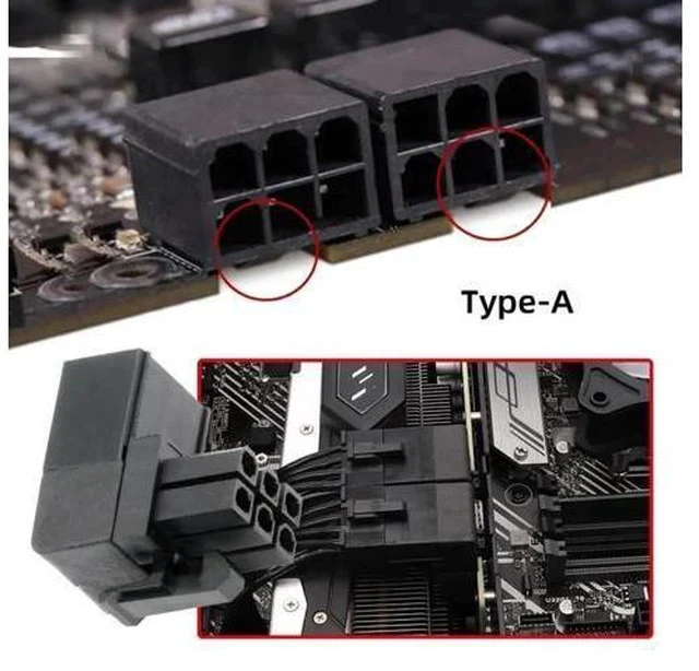 Alt view image 4 of 7 - 2 Pack 90° Up/Down Angled ATX 6Pin Male to Female GPU Power Adapter Connector