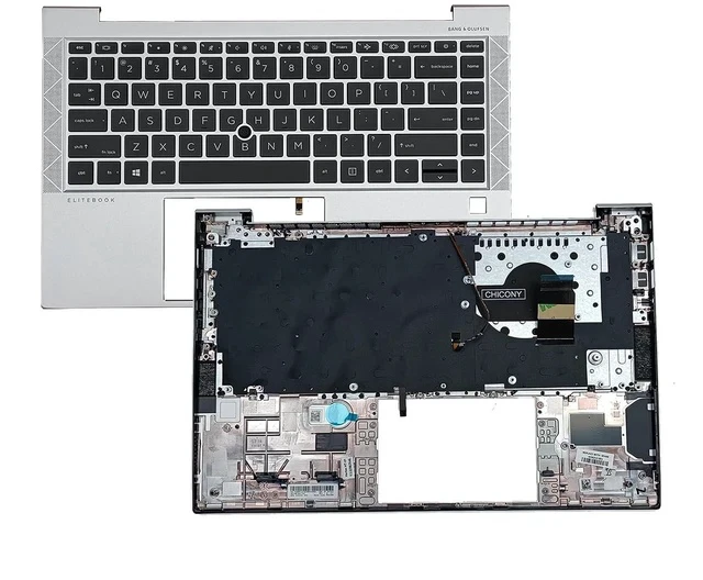 Alt view image 5 of 7 - M07090-001 M36312-001 Replacement for HP Elitebook 840 G7 840 G8 Laptop Upper Top Cover Case Palmrest Backlit US Keyboard Assembly Part Silver