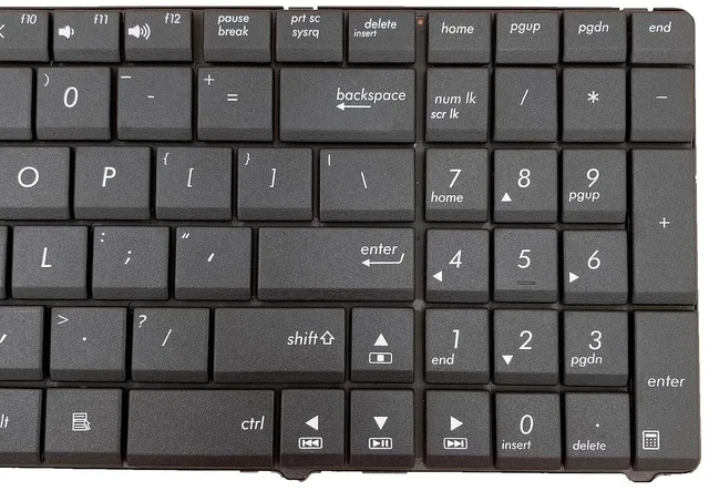 Alt view image 4 of 4 - Laptop Replacement US Layout Keyboard for Asus n53 N53J N53JQ N53JF N53JG N53JL N53JN N53S N53SV k54l x55 x55u x55a x54c x54h x55vd x55c f55 f75 R500D R500DE R500N HS-348101T01 14011398
