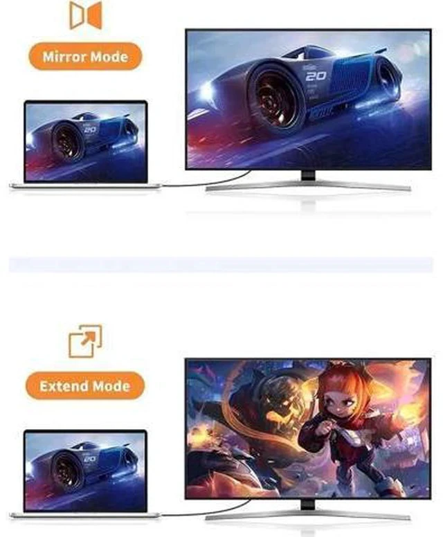 Alt view image 3 of 5 - 6FT DP to VGA Cable Bundle + 5-in-1 USB C Hub, Hub Supports 4K@60Hz HDMI, 100W PD Charging, 3×USB3.0 Ports Compatible MacBook Pro/Air, iPad Pro/Air 2020 and More Laptops