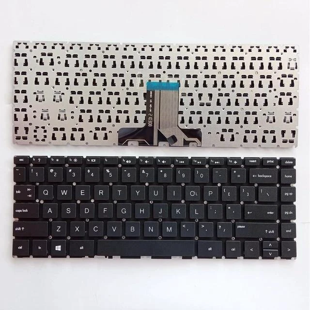 Main image of Laptop Replacement US Layout Keyboard for HP Pavilion 14-ce 14-ce0000 14-ce1000 14-ce2000 14-DQ 14-CD TPN-Q207 TPN-Q221 TPN-W139 Without Frame,No TrackPoint,No Backlit Black