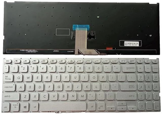 Main image of Laptop Replacement US Layout with Backlight Keyboard for Asus Vivobook S533 S533E S533EA S533F S533FA E510M X521 X521J X521F X521FA X521EA X521IA X521EQ S5600 S5600IA S5600EA S5600FA Silver