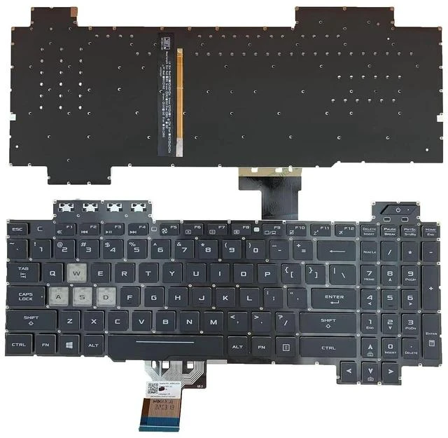 Alt view image 2 of 5 - Laptop Replacement US Layout RGB Backlight Keyboard for Asus TUF Gaming FX505 FX505DD FX505DV FX505DU FX505DY FX505GD FX505GE FX505GM FX505GT TUF705DD TUF705DT TUF705DUFX86 Serie