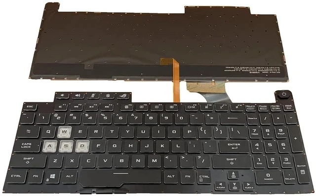 Alt view image 2 of 7 - Laptop Replacement US Layout Colorful Backlight Keyboard for Asus ROG Stirx G17 G713 G713QR G713RX G713RS G713RC 2021 Strix G Series 0KNR0-691DUS00 V202926FS1