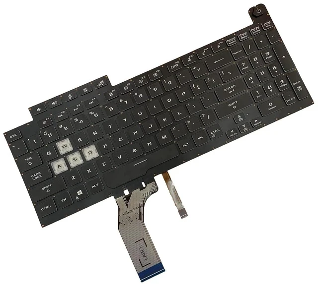 Alt view image 7 of 7 - Laptop Replacement US Layout Colorful Backlight Keyboard for Asus ROG Stirx G17 G713 G713QR G713RX G713RS G713RC 2021 Strix G Series 0KNR0-691DUS00 V202926FS1
