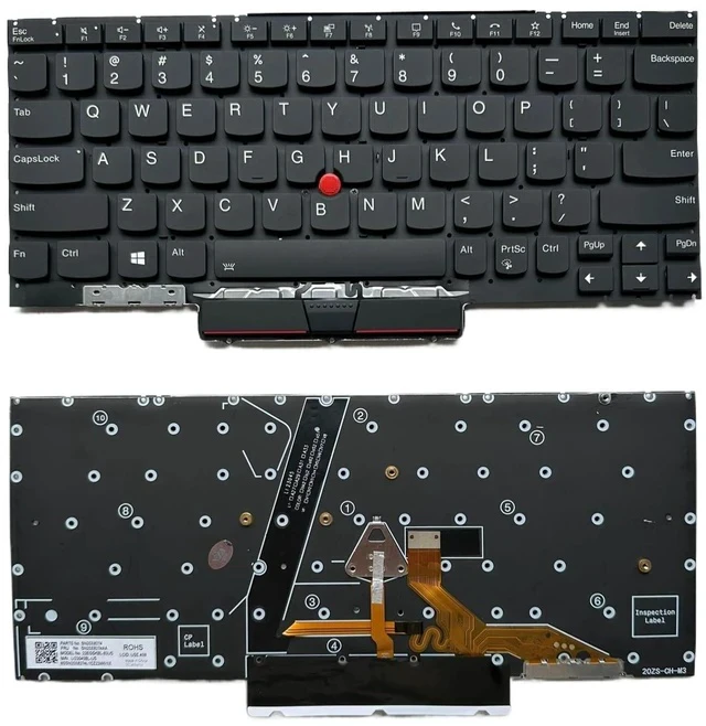 Alt view image 3 of 5 - Laptop Replacement US Layout with Backlit Keyboard for Lenovo ThinkPad X1 Nano GEN 1 (Type 20UN 20UQ) 2021 SN20X82238 SN20X82274