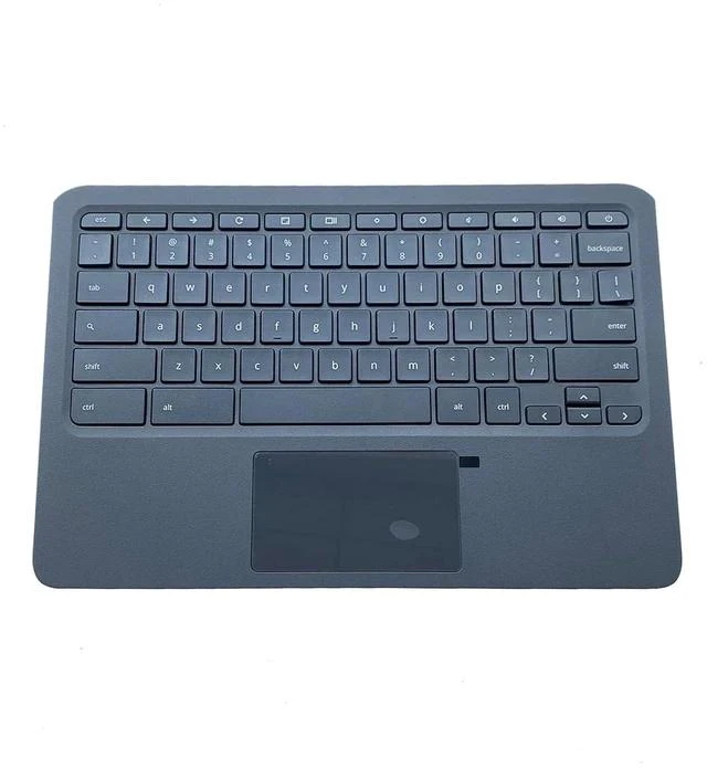 Main image of Replacement for HP Chromebook 11 G6 EE 11A-ND0100WM Laptop Upper Top Cover Case Palmrest Not-Backlit Keyboard Touchpad Assembly Part L92334-001 L14922-001