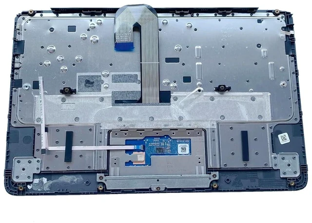 Alt view image 2 of 7 - Replacement for HP Chromebook 11 G6 EE 11A-ND0100WM Laptop Upper Top Cover Case Palmrest Not-Backlit Keyboard Touchpad Assembly Part L92334-001 L14922-001