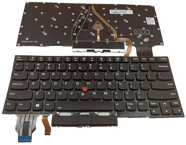 Alt view image 3 of 4 - Replacement US Backlit Keyboard for Lenovo ThinkPad X1 Carbon Gen 7/8, X1 Yoga Gen 4/5 Laptops