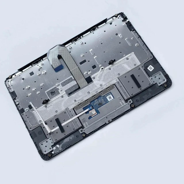 Alt view image 6 of 7 - Replacement for HP Chromebook 11 G6 EE 11A-ND0100WM Laptop Upper Top Cover Case Palmrest Not-Backlit Keyboard Touchpad Assembly Part L92334-001 L14922-001