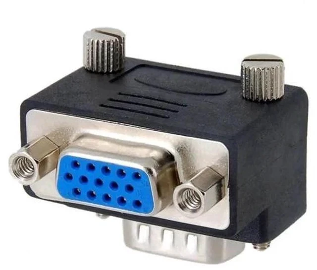Alt view image 5 of 6 - 90 Degree Up Angled HDB15Pin VGA Male to Female Gender Changer Adapter, SVGA D-Sub Video Connector for Monitor, Projector & Graphics Card