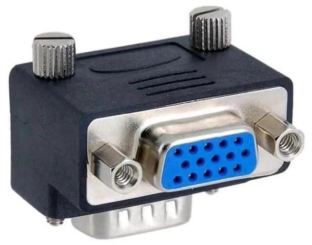 Alt view image 6 of 6 - 90 Degree Up Angled HDB15Pin VGA Male to Female Gender Changer Adapter, SVGA D-Sub Video Connector for Monitor, Projector & Graphics Card