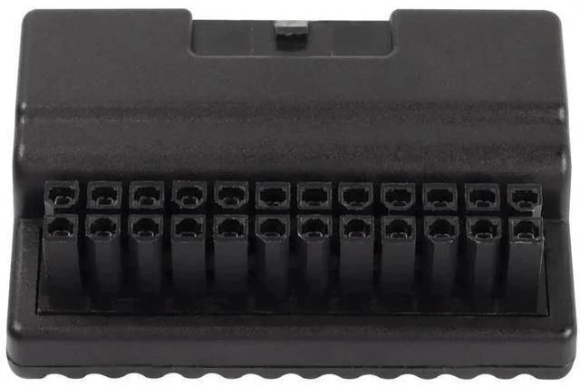 Alt view image 7 of 7 - 90 Degree Right Angle ATX 24Pin Adapter Board, ATX 24Pin Male to Female Pass-Through Connector for Desktop Motherboard PSU Wiring