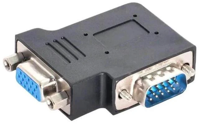 Alt view image 3 of 6 - 90 Degree Left Angled HDB15Pin VGA Male to Female Gender Changer Adapter, D-Sub SVGA Video Connector for Graphics Card, Monitor, Projector