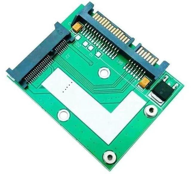 Main image of mSATA Mini PCIE SSD to 2.5" SATA 3.0 6Gbps Adapter Riser Card, mSATA to SATA III Expansion Converter Board