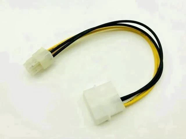 Alt view image 2 of 3 - 5 Pack SATA 4Pin P3 to P4 12V Power Converter Cable, Dual PSU Synchronization Cord for GPU USB Riser Card, DVI-D & VGA Compatible