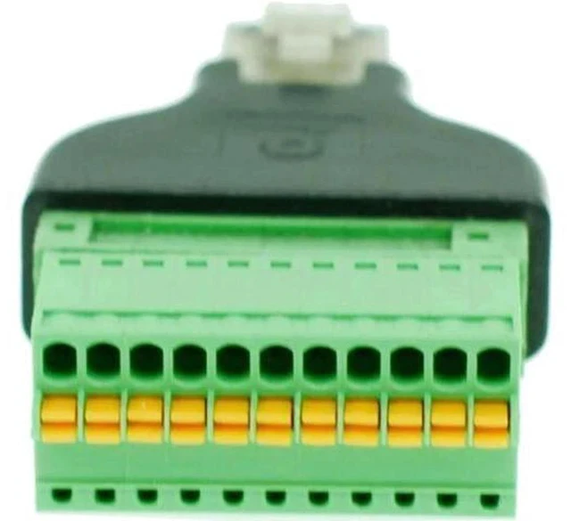 Alt view image 2 of 4 - 1PC RJ50 Male to 11 Pin Spring Terminal Adapter, RJ50 Splitter Connector for CCTV DVR Surveillance Accessories