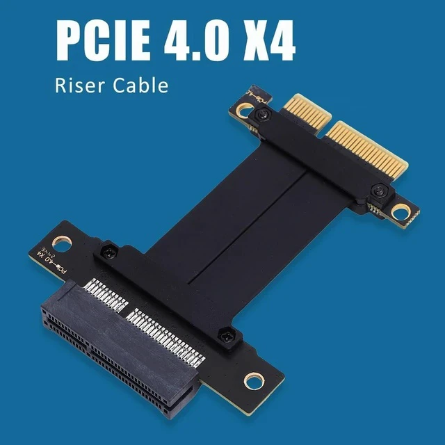 Alt view image 4 of 7 - PCIe 4.0 X4 Riser Cable, Lossless Graphics Card Extender for GPU M.2 WiFi Live Wire, USB Diskless Boot Acquisition Cards, Plug and Play for PC Case, AI Application, Server (5cm)