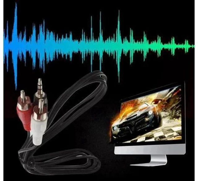 Alt view image 3 of 6 - 1 Pack 1.2M 3.5mm Male to Dual RCA Male Y Splitter Stereo Audio Cable Adapter Converter
