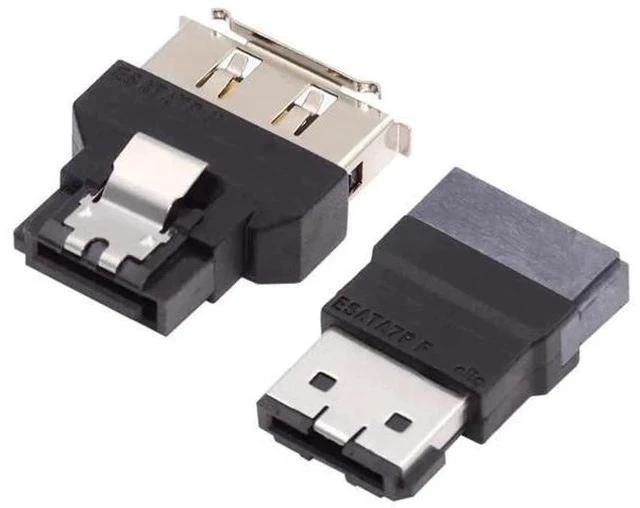 Main image of 2PCS 7Pin SATA to eSATA Adapter, Male to Female Extender Converter for SSD & Hard Drive
