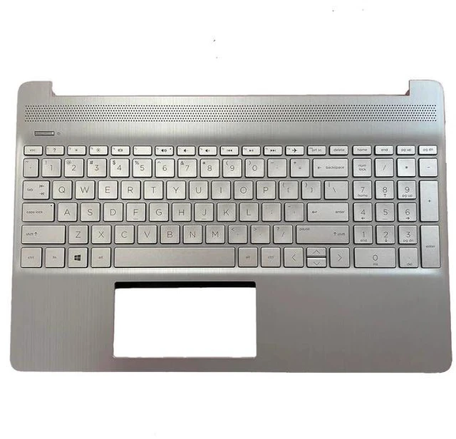 Main image of Replacement for HP 15-DY 15-EF 15s-eq 15s-fq 15T-DY100 15Z-EF100 17-CA1022CY 14-dh1000 15 inch Laptop Upper Top Cover Case Palmrest Not-Backlit Keyboard Assembly Part L63578-001 Sliver