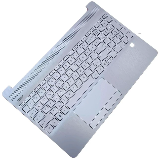 Alt view image 4 of 7 - L52154-001 Replacement for HP 15T-DW200 15T-DW300 15Z-GW000 15-DW3032CL 15T-DW 15-DW 15-GW 15s-du Laptop Upper Top Cover Case Palmrest Backlit US Keyboard Touchpad Assembly Part Sliver