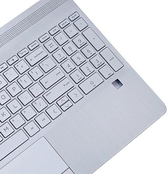 Alt view image 6 of 7 - L52154-001 Replacement for HP 15T-DW200 15T-DW300 15Z-GW000 15-DW3032CL 15T-DW 15-DW 15-GW 15s-du Laptop Upper Top Cover Case Palmrest Backlit US Keyboard Touchpad Assembly Part Sliver