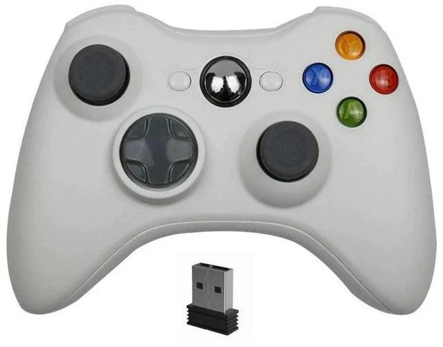 Main image of 2.4G Wireless Game Controller for PC/Laptop Dual Vibration Feedback, Plug-and-Play, Ergonomic Design for Steam/Windows Gaming - white