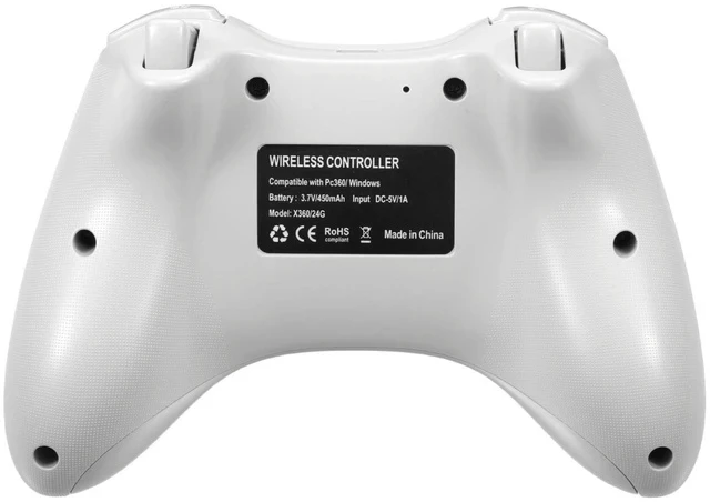 Alt view image 2 of 3 - 2.4G Wireless Game Controller for PC/Laptop Dual Vibration Feedback, Plug-and-Play, Ergonomic Design for Steam/Windows Gaming - white