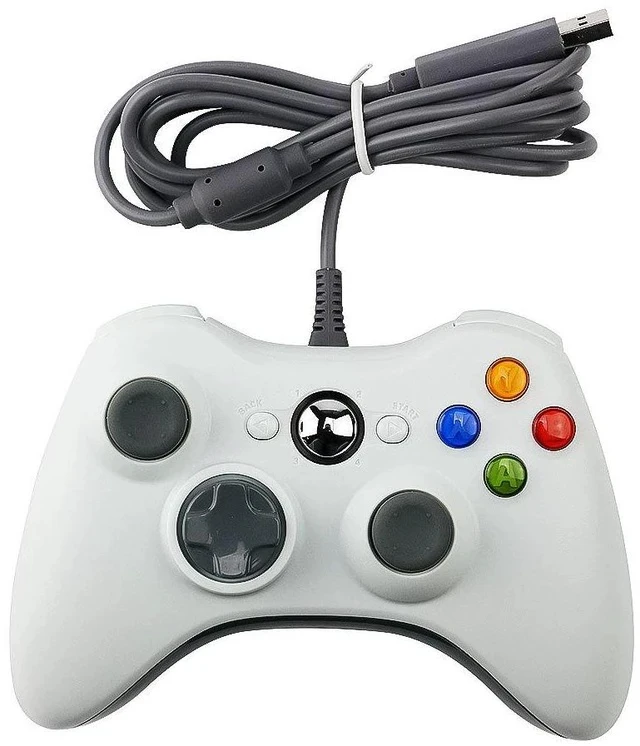 Alt view image 3 of 3 - 2.4G Wireless Game Controller for PC/Laptop Dual Vibration Feedback, Plug-and-Play, Ergonomic Design for Steam/Windows Gaming - white