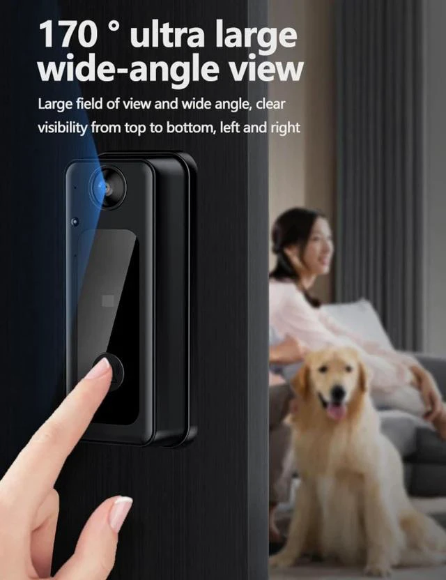 Alt view image 5 of 7 - Generic Video Doorbell - Video Intercom System Smart Video Doorbell with 4.3 Inch 1080P HD Monitor/Night Vision / 170° Viewing Angle for Home Surveillance