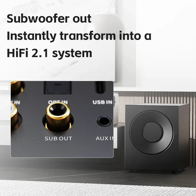 Alt view image 3 of 7 - SA1 High-Fidelity Desktop Speaker. 31-Band PEQ, LDAC Bluetooth,20W2+5W2 Output, Phono Preamp, Wood Fiber Woofer, Aluminum-Magnesium Tweeter (White)