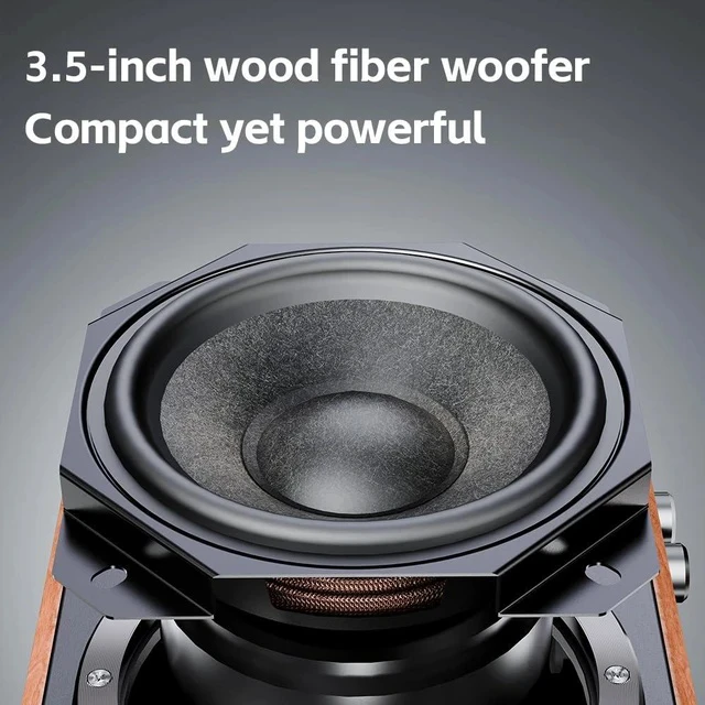 Alt view image 6 of 7 - SA1 High-Fidelity Desktop Speaker. 31-Band PEQ, LDAC Bluetooth,20W2+5W2 Output, Phono Preamp, Wood Fiber Woofer, Aluminum-Magnesium Tweeter (White)