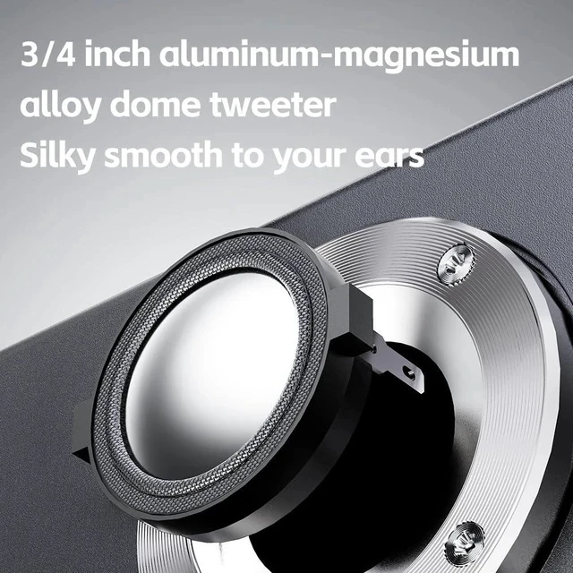 Alt view image 7 of 7 - SA1 High-Fidelity Desktop Speaker. 31-Band PEQ, LDAC Bluetooth,20W2+5W2 Output, Phono Preamp, Wood Fiber Woofer, Aluminum-Magnesium Tweeter (White)