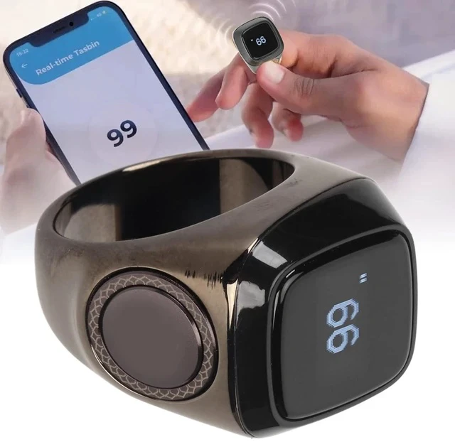 Alt view image 2 of 7 - Finger Tally Counter, Portable Bluetooth Counter with 5 Digit Display, Handheld Number Click Counter, Electronic Counter with Charging Storage Case Support APP