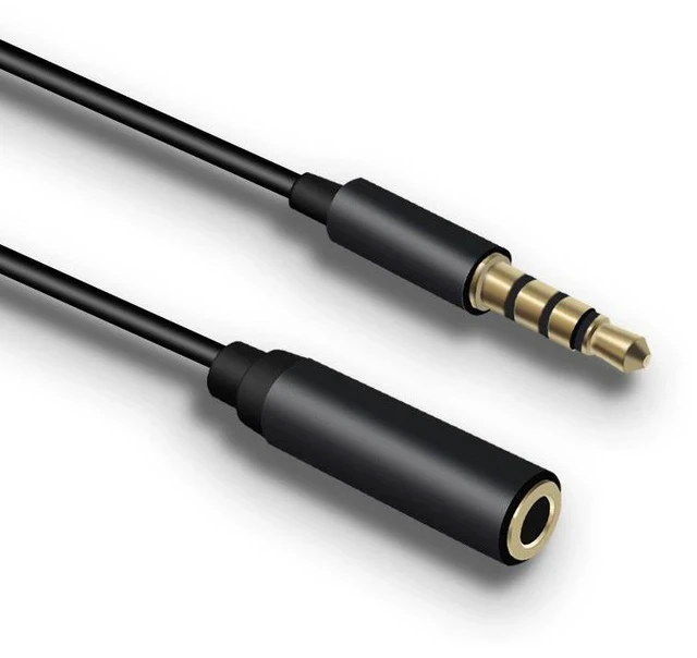 Alt view image 2 of 6 - GAZ-CB26 Lavalier Microphone Extension Cable 2m Male to Female Audio Cable, 3.5mm TRS for Headset/Mic to Phone/PC/Laptop