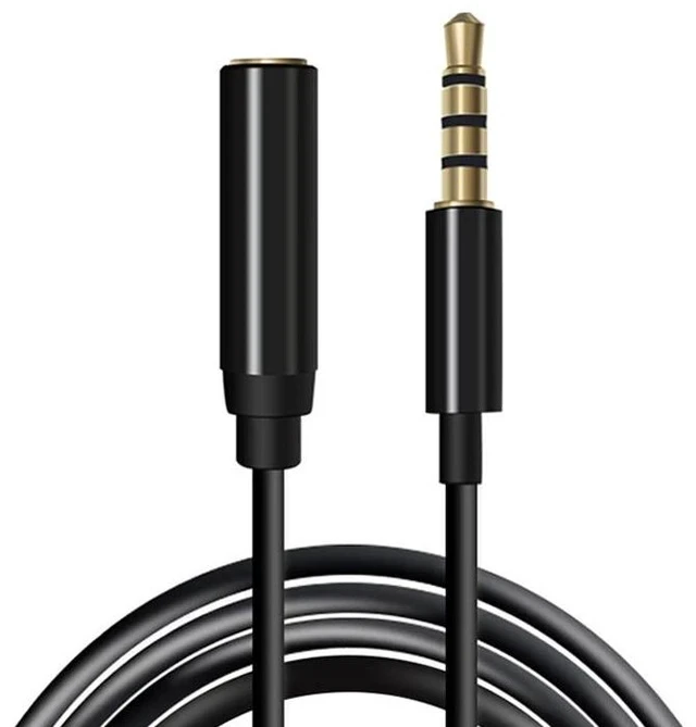 Alt view image 6 of 6 - GAZ-CB26 Lavalier Microphone Extension Cable 2m Male to Female Audio Cable, 3.5mm TRS for Headset/Mic to Phone/PC/Laptop