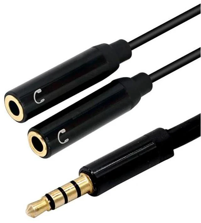 Main image of GAZ-CB48 3.5mm Stereo Y-Splitter Cable Male to Dual Female, 3.5mm TRS Audio Adapter for Headphones/Microphones