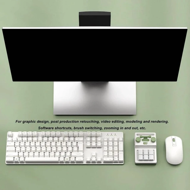 Alt view image 4 of 7 - Mini 6 Key Bluetooth Mechanical Keypad, Multifunctional Shortcut Programmable Macro Keyboard with RGB Lighting Hot Swappable for Gaming