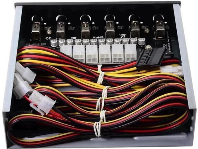 Alt view image 2 of 3 - 6 Ports HDD SSD Intelligent Power Control System, Independent Hard Drive Power Switch Module Fits Standard 5.25-inch CD-ROM Bay for Desktop PC Multi-Drive Management