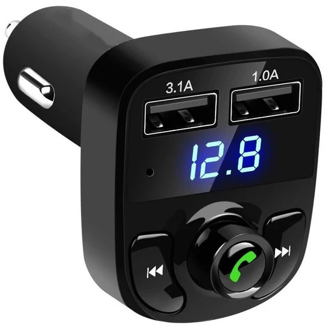 Alt view image 2 of 7 - X8 Car Bluetooth Receiver & Charger Lossless Audio FM Transmitter, Plug-in Car MP3 Bluetooth Player for Music Streaming & Hands-Free Calling