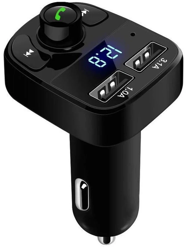 Alt view image 3 of 7 - X8 Car Bluetooth Receiver & Charger Lossless Audio FM Transmitter, Plug-in Car MP3 Bluetooth Player for Music Streaming & Hands-Free Calling