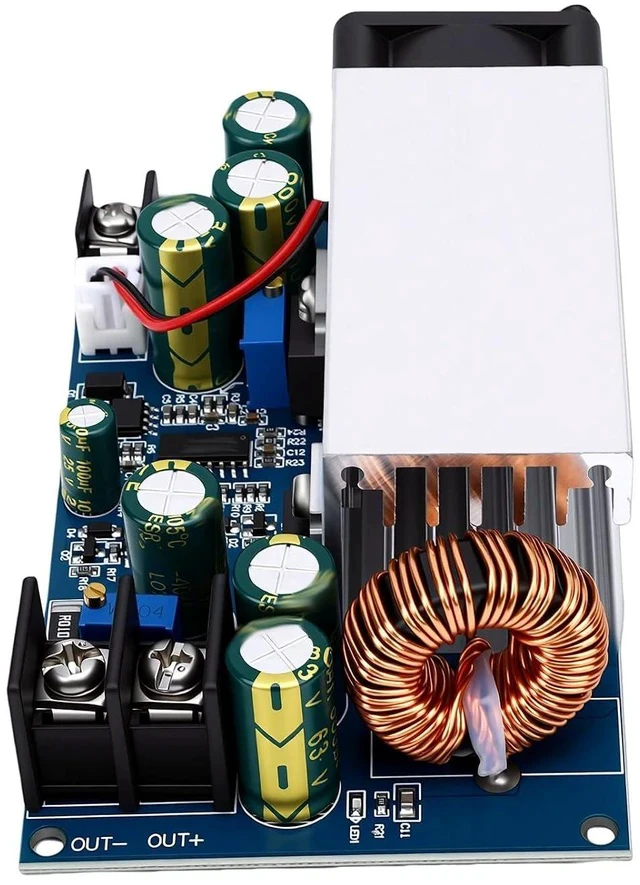 Alt view image 2 of 7 - 600W DCDC Converter | Adjustable Voltage Regulator 12V-60V to 1.25V-36V Step Down Module with Cooling Fan
