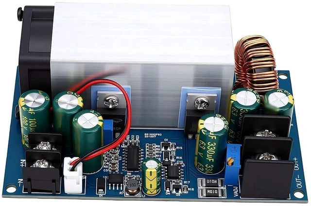 Alt view image 5 of 7 - 600W DCDC Converter | Adjustable Voltage Regulator 12V-60V to 1.25V-36V Step Down Module with Cooling Fan