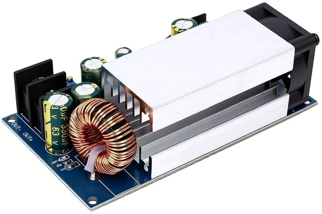 Alt view image 4 of 7 - 600W DCDC Converter | Adjustable Voltage Regulator 12V-60V to 1.25V-36V Step Down Module with Cooling Fan