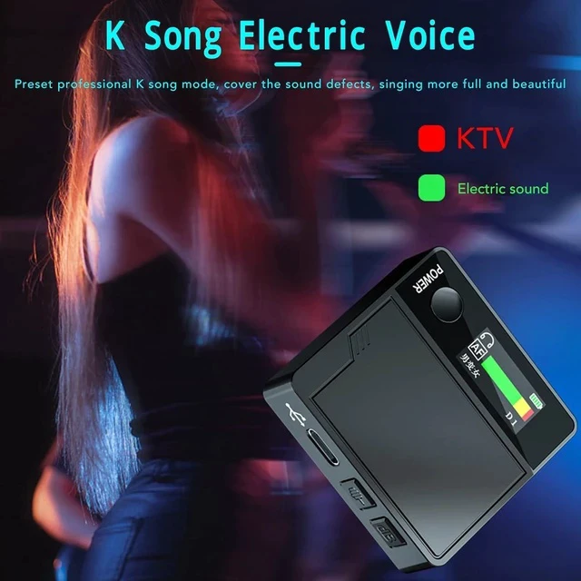Alt view image 4 of 6 - Mini Voice Changer - 4 Sound Modes/500mAh Type C Charging Compact Sound Changer, Real Time Call Voice Changer Device Including Pro K Song Mode for Live Streaming