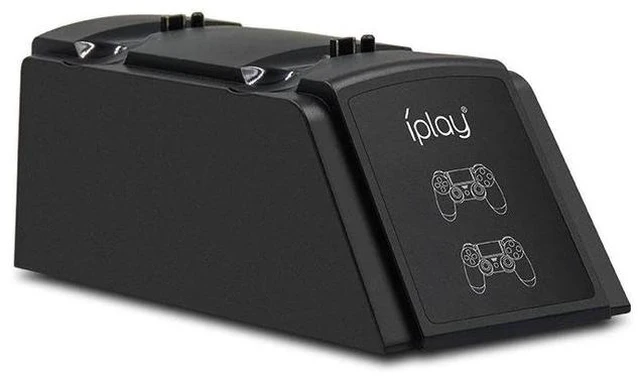Main image of Dual Charging Station for PS4 Controller 2-Slot Gamepad Charger Dock, Compatible with PS4/PS4 Slim/PS4 Pro, with LED Indicator- black