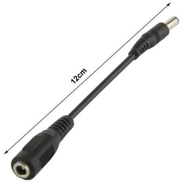 Alt view image 4 of 4 - 12cm DC Power Adapter Cable, 5.5x2.5mm Male Barrel Plug to 3.5mm Female Jack Converter Cord
