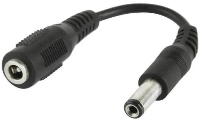 Main image of 5.5×2.5mm Male to 3.5mm Female DC Power Plug Adapter Cable, 12cm Length