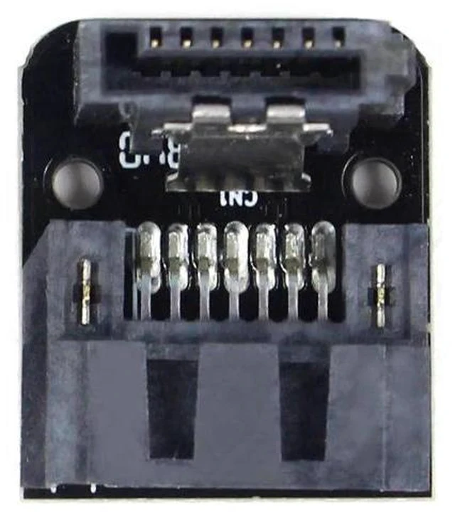 Alt view image 2 of 7 - 2 PCS 90 Degree SATA 7Pin Male to Female Adapter, Right Angle SATA Data Converter for Motherboard SSD HDD Desktop PC